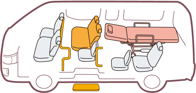 介護タクシー|シートアレンジ(ストレッチャー)